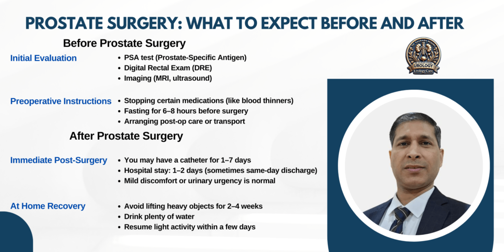 Prostate Surgery - What to Expect Before and After - Dr. Saurabh Mishra Urology Care Delhi